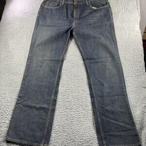 Levis 559 Jeans Mens 42x36 Blue Relaxed Straight Denim 5 Pocket Zip Button Y2K